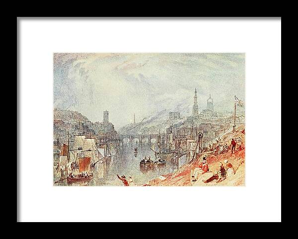 European Framed Print featuring the painting Newcastle by Joseph Mallord William Turner