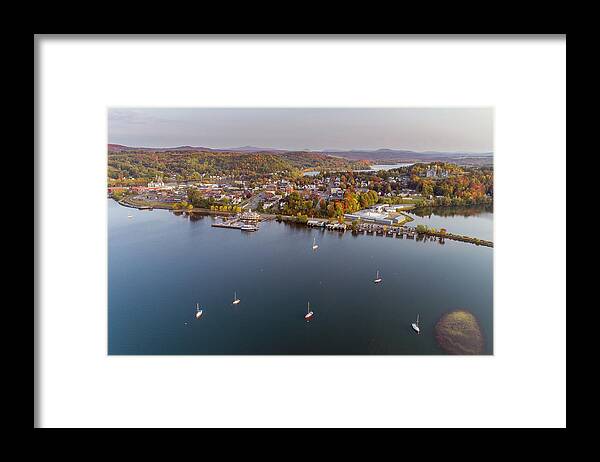 Fall Framed Print featuring the photograph Newport Vermont Waterfront 2020 by John Rowe