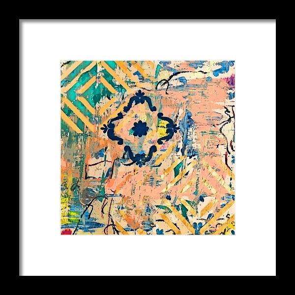 Abstract Framed Print featuring the painting Next to me by Jayime Jean