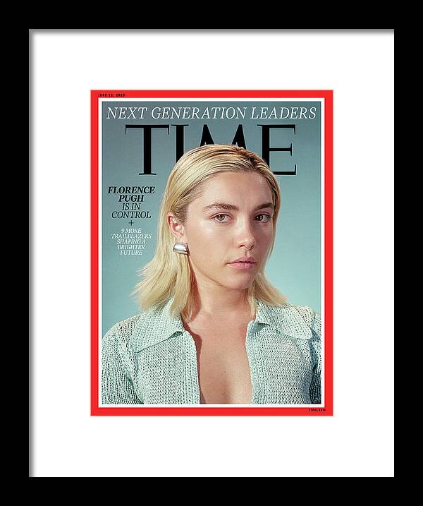 Next Generation Leaders Framed Print featuring the photograph NGL- Florence Pugh by Photograph by Mark Peckmezian for TIME