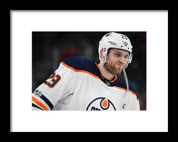 National Hockey League Framed Print featuring the photograph NHL: DEC 16 Oilers at Wild by Icon Sportswire