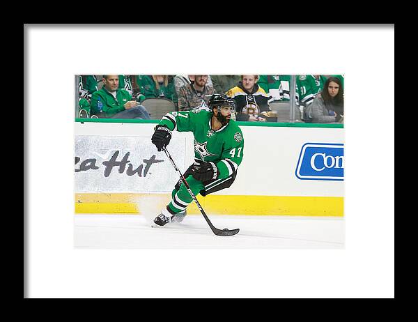 National Hockey League Framed Print featuring the photograph NHL: FEB 26 Bruins at Stars by Icon Sportswire