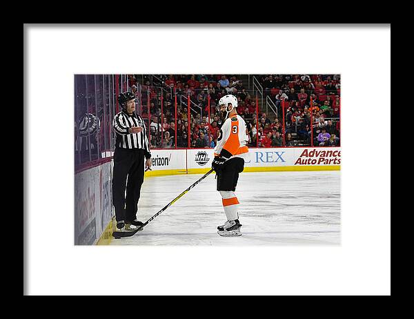 North Carolina Framed Print featuring the photograph NHL: JAN 31 Flyers at Hurricanes by Icon Sportswire