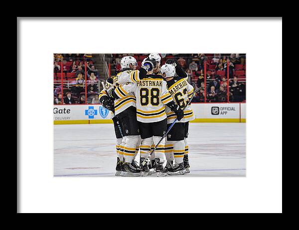 North Carolina Framed Print featuring the photograph NHL: MAR 13 Bruins at Hurricanes by Icon Sportswire