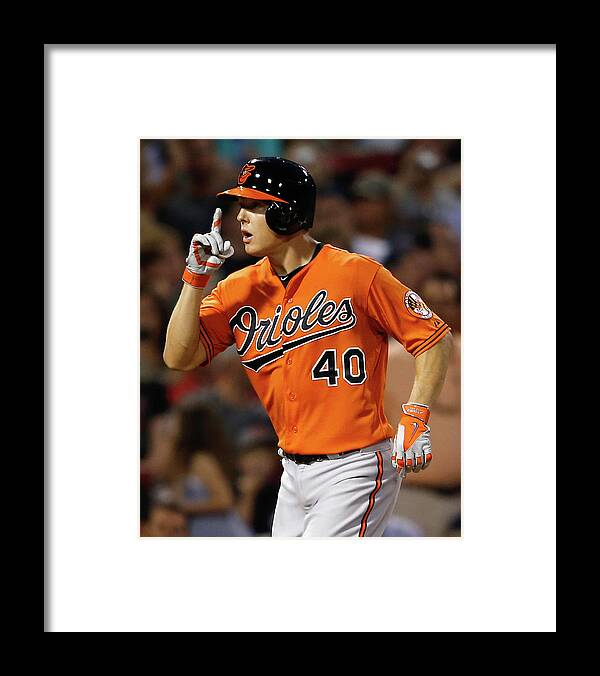 American League Baseball Framed Print featuring the photograph Nick Hundley by Jim Rogash