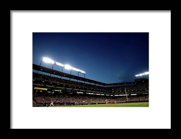Working Framed Print featuring the photograph Nick Markakis and Drew Hutchison by Patrick Smith