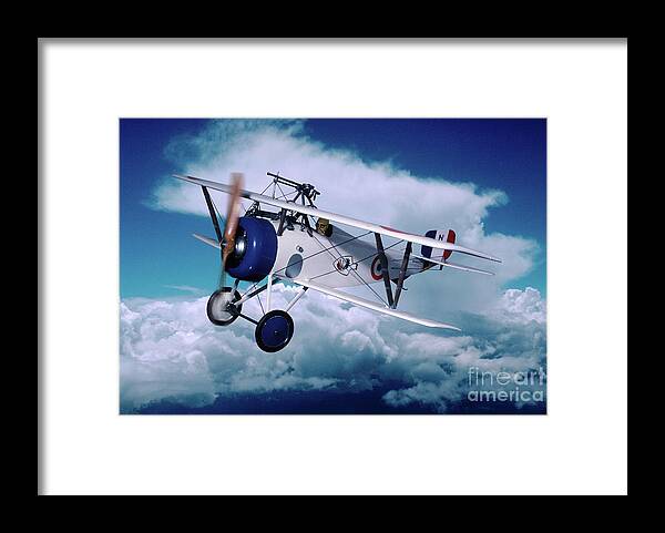Nieuport 17 Framed Print featuring the photograph Nieuport 17, French Biplane by Wernher Krutein
