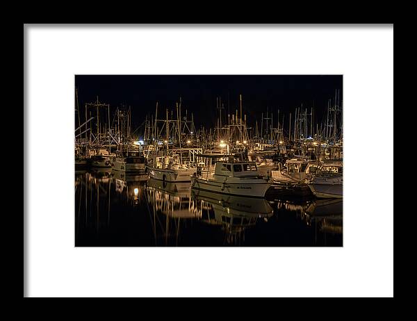 French Creek Marina Framed Print featuring the photograph Night At The Marina by Randy Hall