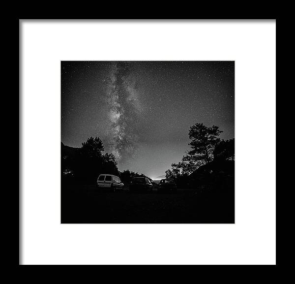 Black And White Framed Print featuring the photograph Night on earth 20 by George Vlachos