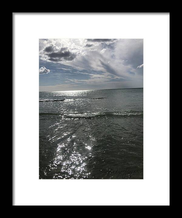 Photography Framed Print featuring the photograph Night on Lido Shore by Medge Jaspan