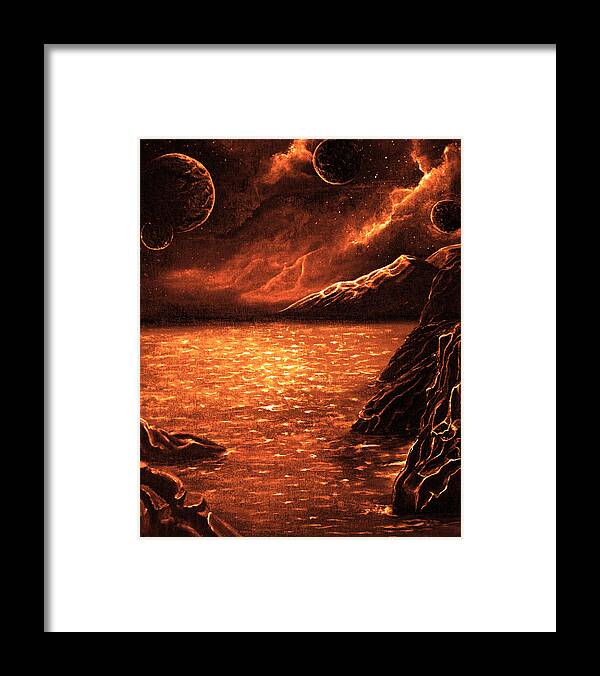 Voyage Framed Print featuring the mixed media Night Sky by Medea Ioseliani