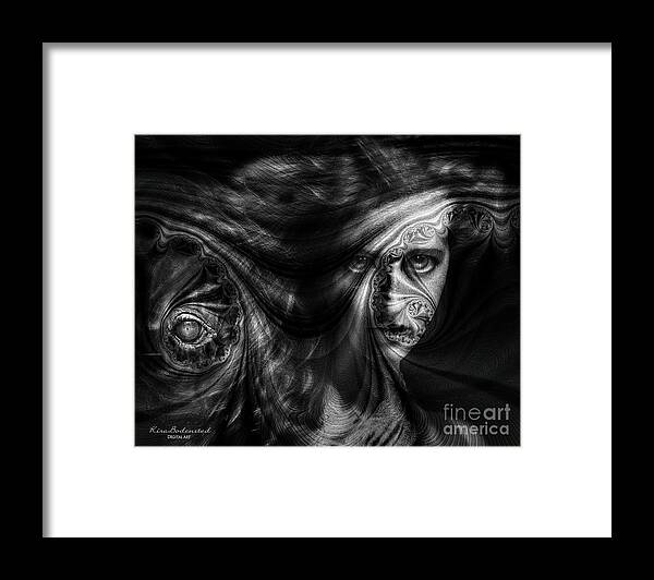 Surreal Framed Print featuring the mixed media Night vision by Kira Bodensted