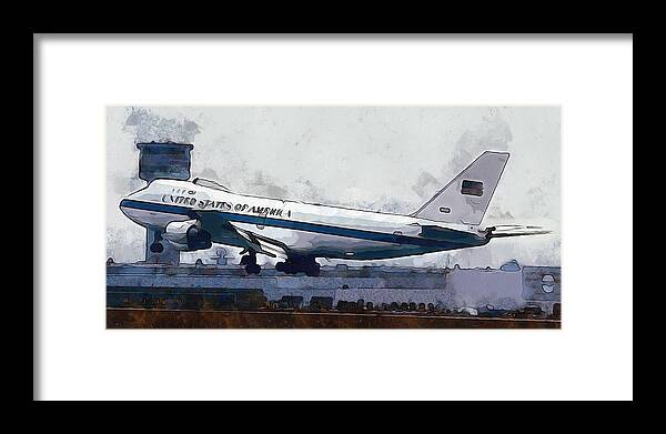 E-4b Framed Print featuring the mixed media Nightwatch on final by Christopher Reed