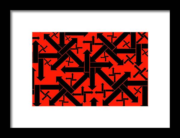 Colorful Abstract Framed Print featuring the digital art No Direction 3 by Mike McGlothlen