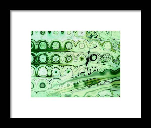 Green Framed Print featuring the digital art No Escape From Wonder by Andy Rhodes
