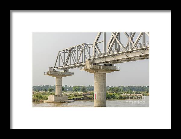 Bridge Framed Print featuring the photograph No sign of construction activity by Werner Padarin