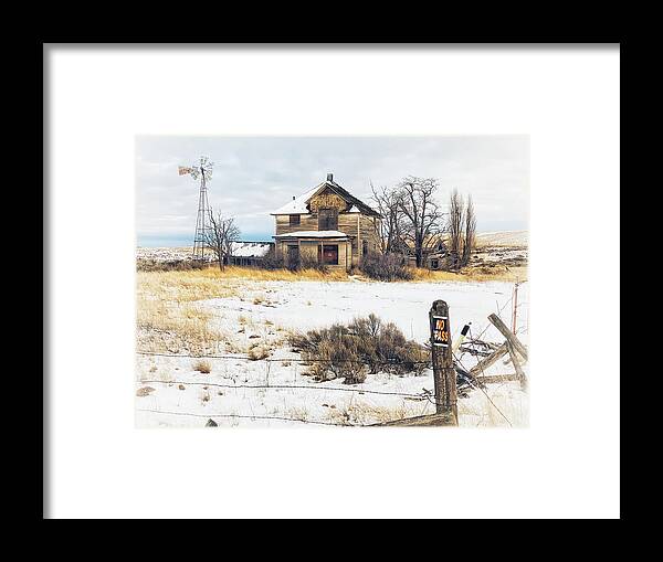 Abandoned Framed Print featuring the photograph No Trespassing by Jerry Abbott