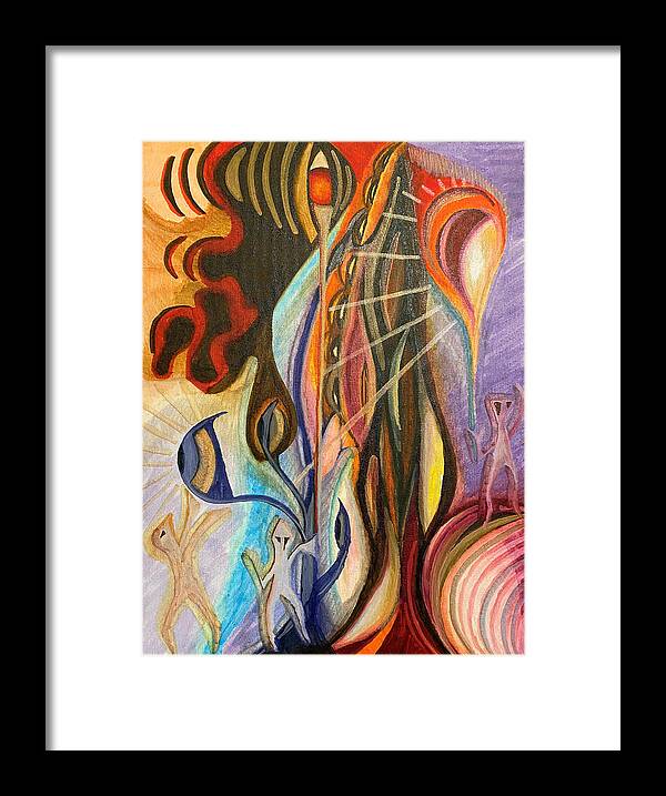 Eyes Framed Print featuring the mixed media No Words by Jeff Malderez