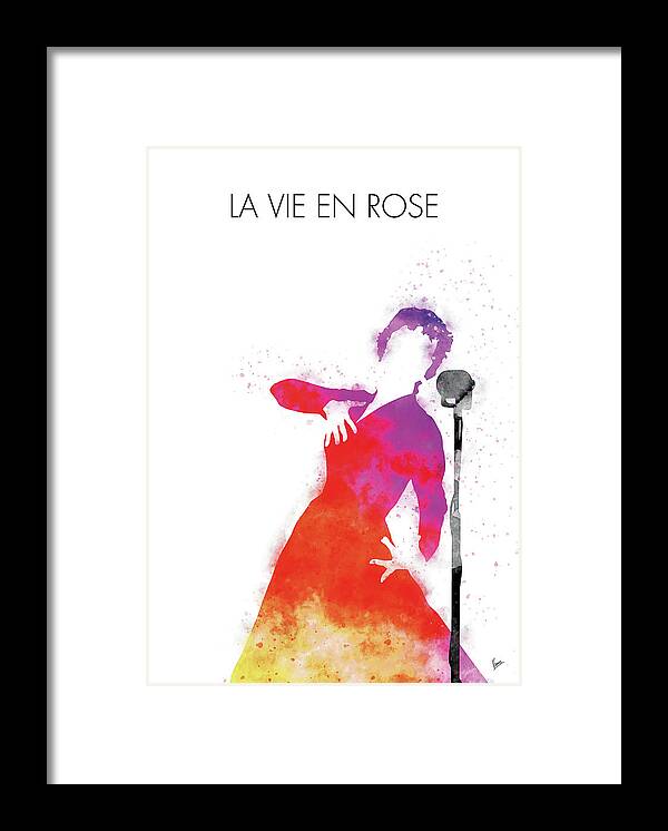 Edith Framed Print featuring the digital art No224 MY Edith Piaf Watercolor Music poster by Chungkong Art