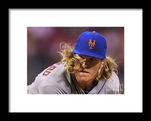 People Framed Print featuring the photograph Noah Syndergaard by Drew Hallowell