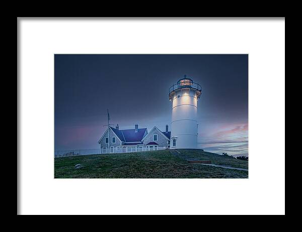 Nobska Lighthouse Framed Print featuring the photograph Nobska Lighhouse Cape Cod Massachusetts by JBK Photo Art