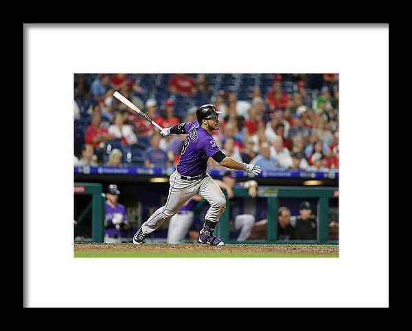 American League Baseball Framed Print featuring the photograph Nolan Arenado by Hunter Martin