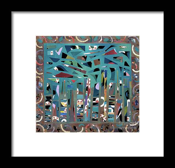 Non-objective Framed Print featuring the painting nonobjective art - Tropical Storm by Sharon Hudson