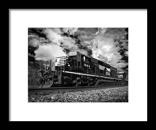 Train Framed Print featuring the photograph Norfolk and Southern Train by Shelia Hunt