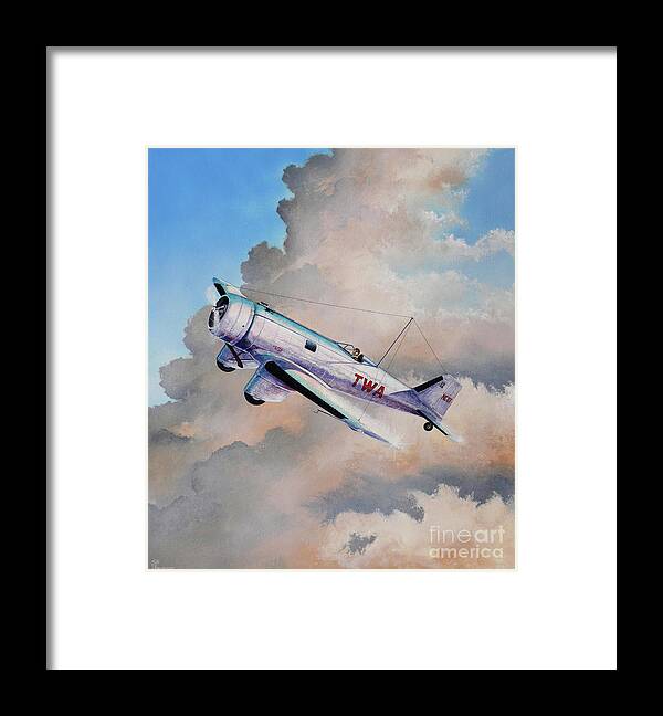 Aviation Framed Print featuring the painting Northrop Alpha by Steve Ferguson