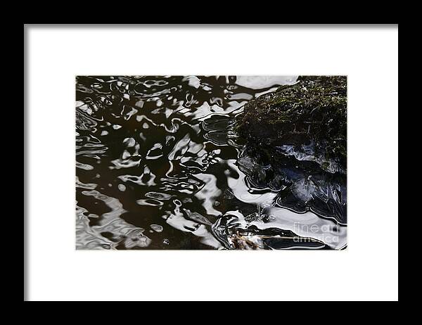 Frozen Creek Water Framed Print featuring the photograph Norwegian Frozen Scene by Tony Lee