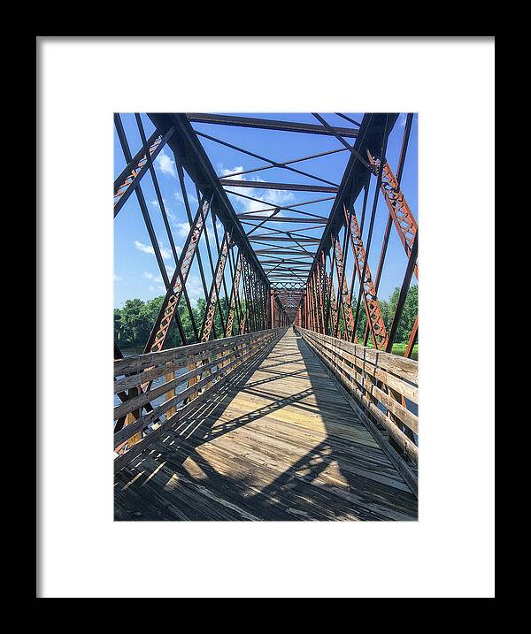 Rail Framed Print featuring the photograph Norwottuck Rail Trail Bridge by Steven Nelson