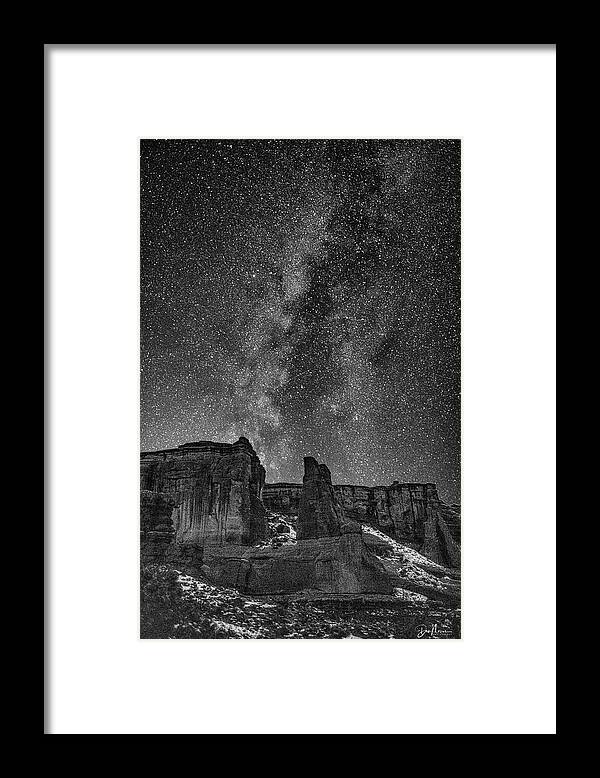 Astro Photography Framed Print featuring the photograph November Milky Way From Arches National Park by Dan Norris