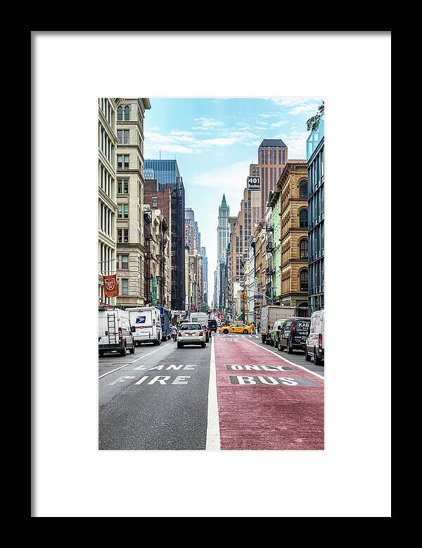 New York Framed Print featuring the photograph NY CITY - 401 Broadway by Philippe HUGONNARD