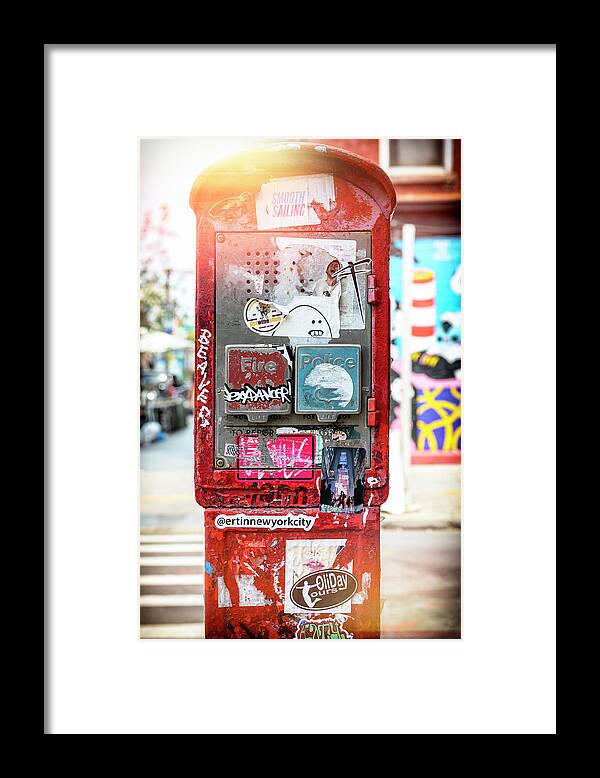 New York Framed Print featuring the photograph NY CITY - Call Point by Philippe HUGONNARD