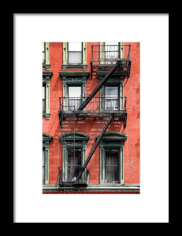 New York Framed Print featuring the photograph NY CITY - Exit Stairs by Philippe HUGONNARD