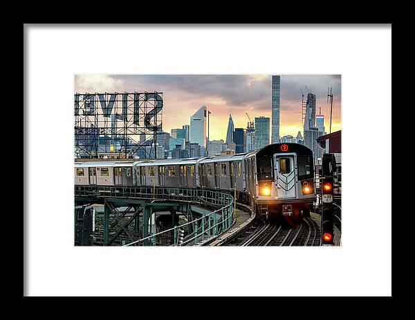 New York Framed Print featuring the photograph NY CITY - No. 7 Subway by Philippe HUGONNARD