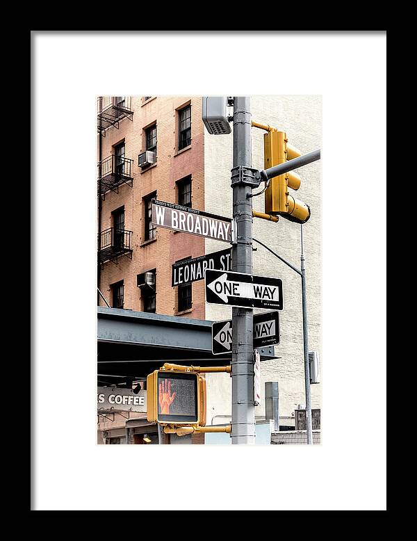 New York Framed Print featuring the photograph NY CITY - Tribeca West by Philippe HUGONNARD