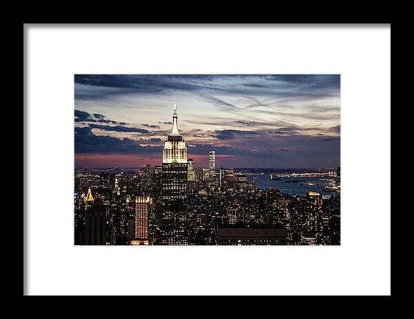 New York Framed Print featuring the photograph NYC by Alberto Zanoni