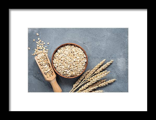 Breakfast Framed Print featuring the photograph Oats, rolled oats, whole grains by Arx0nt