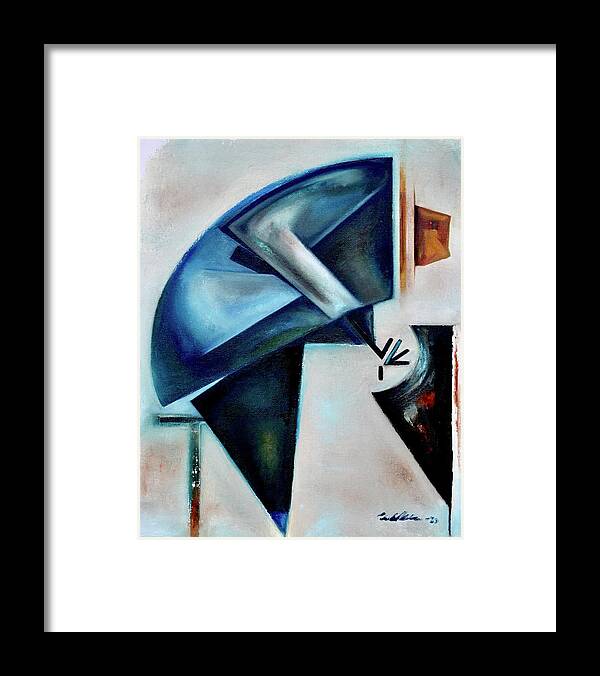 Jazz Framed Print featuring the painting Oblique / Fulcrum by Martel Chapman