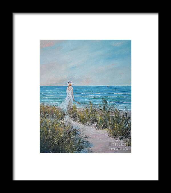Coast Framed Print featuring the painting Ocean Breeze by Sinisa Saratlic