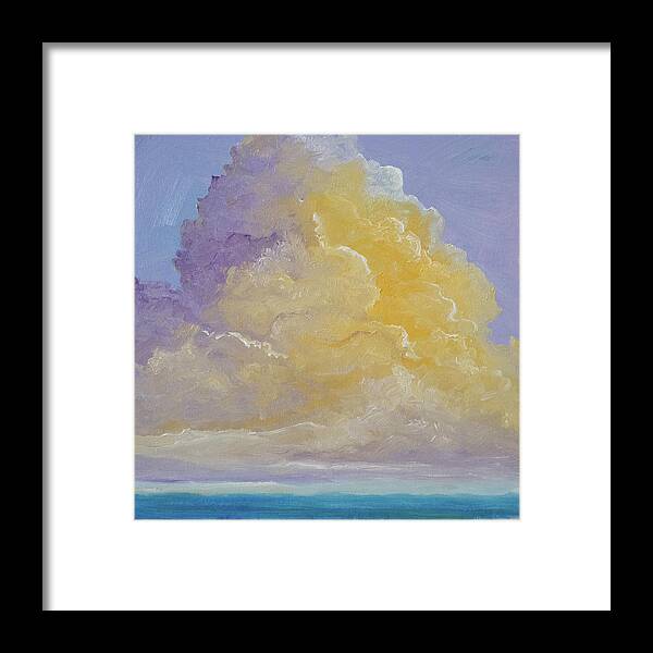 Cloudsenery Framed Print featuring the painting Ocean Coludscene by Alicia Maury