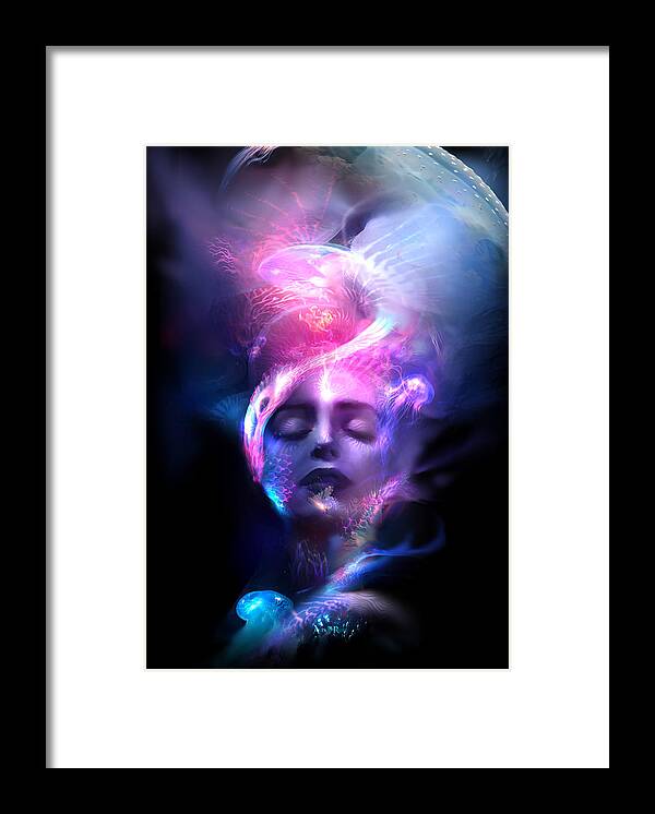 Ecstasy Framed Print featuring the digital art Ocean Ecstasy by Alex Ruiz