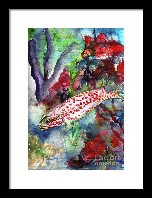 Ocean Fish Framed Print featuring the painting Ocean Life is Beautiful by Ginette Callaway