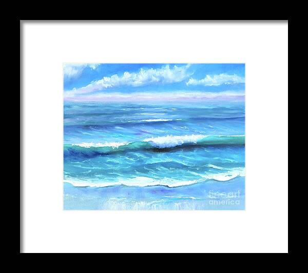 Pacific Framed Print featuring the painting Ocean by Mary Scott