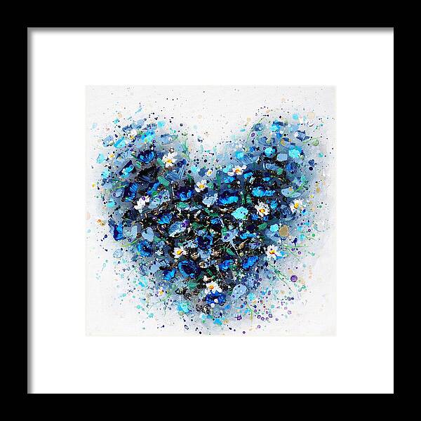 Heart Framed Print featuring the painting Ocean of Love by Amanda Dagg