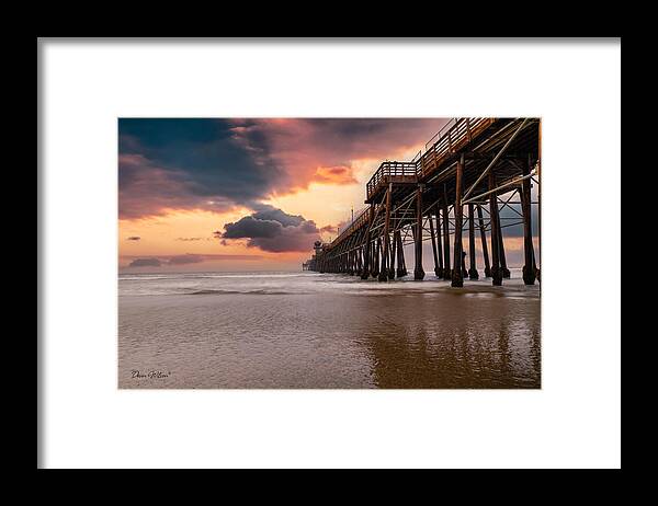Beach Framed Print featuring the photograph Oceanside Sunset by Devin Wilson