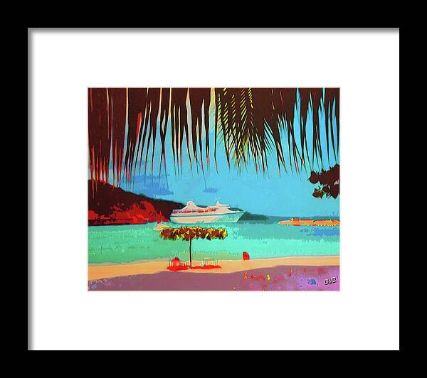 Caribbean Framed Print featuring the painting Ocho Rios Jamaica by CHAZ Daugherty