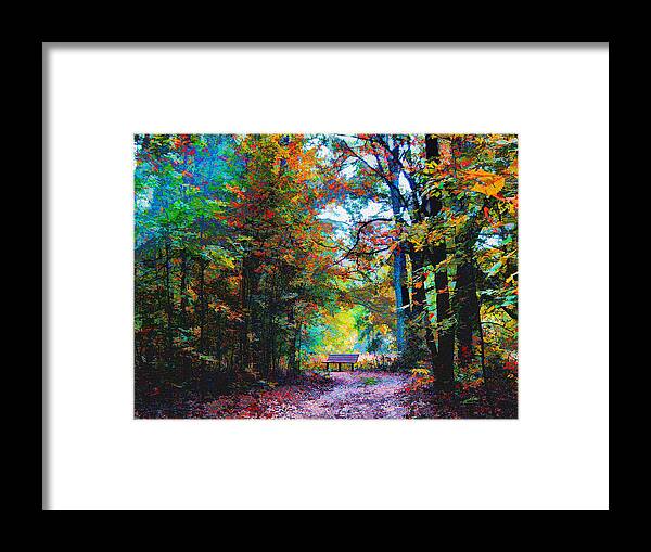 Macon Framed Print featuring the digital art Ocmulgee Autumn by Rod Whyte