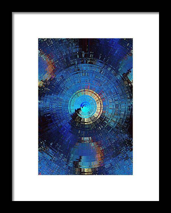 Blue Framed Print featuring the digital art Octo Gravitas by David Manlove